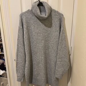 Cozy Gray Turtleneck Sweater
